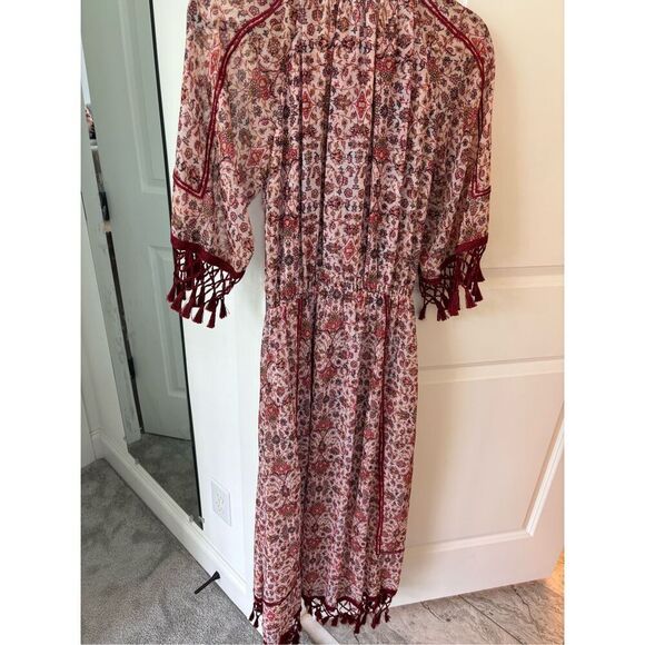 NWOT Sachin & Babi Tasseled Floral Maxi Dress, $465 XS - Picture 8 of 12